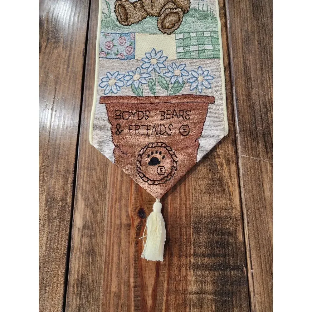 Boyds Bears Daisy Fields Lamb Butterfly Nursery Tapestry Wall Hanging Bellpull